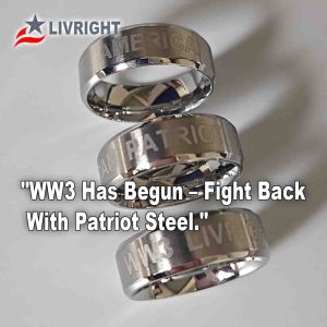 Wear The Ring when You're Fighting Corruption—Don't Stand Alone.
Engage LIVRIGHT. Patriot Ring Titanium Silver
